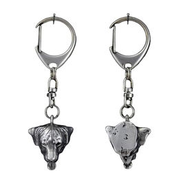 Versilberter Rottweiler Schlüsselanhänger mit Hundemotiv – Bild 1 von 7