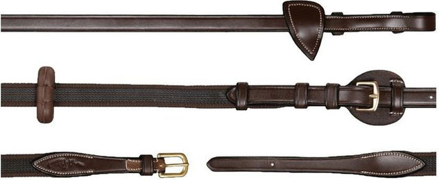 Produktbild von Verstellbare Lederzügel für Pferde Dy'on 5/8