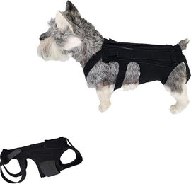 Produktbild von Verstellbare schwarze Hunderückenstütze für Hunde Haustierhund mit IVDD Rückenstütze Größe S
