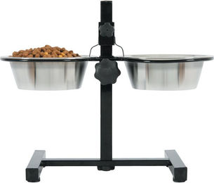 Verstellbarer Ständer mit 2 Edelstahlschüsseln für Hunde Zolux – Bild 1 von 4