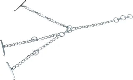 Produktbild von Verzinkte Doppel-Tiroler-Kette mit Karabinerhaken Kerbl