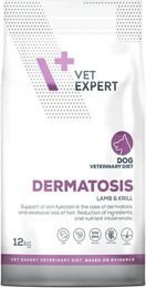 Produktbild von VET EXPERT Veterinary Diet Dog Dermatosis Lamb and Krill 12 kg