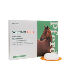 Produktbild von vetevo Wurmtest Plus Pferd inkl. Bandwürmer, Lungenwürmer PCR Test & Eizählung
