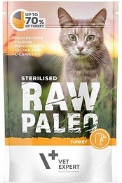 Produktbild von VETEXPERT Katzen-Nassfutter Raw Paleo Sterilised Truthahn - 100 g