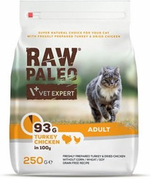 Produktbild von VETEXPERT Raw Paleo Adult Cat Pute & Huhn - 250 g