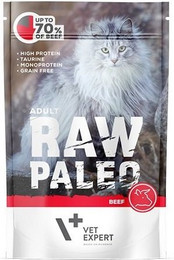 Produktbild von VetExpert Raw Paleo Adult Rind Katzenfutter - 100 g