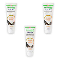 Produktbild von Vetoquinol Calo-Pet Paste Ergänzungsfuttermittel für Hunde und Katzen - 3 x 120 g