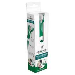 Produktbild von Vets Best Hundezahnbürste mit drei Köpfen - 1 Stk.