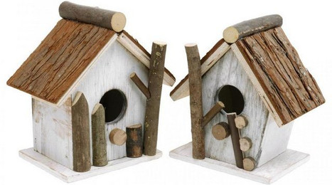 Produktbild von Viana Nistkasten Deko Vogelhaus Holz Shabby Chic 2er Set