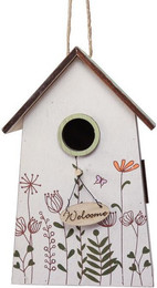 Produktbild von Viana Nistkasten Hängedeko Frühling Vogelhaus Holzdeko Weiß Grün