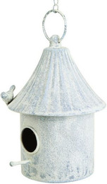 Produktbild von Viana Nistkasten Hängendes Metall-Vogelhaus Weiß Blau Ø15cm - 1 Stk.