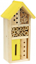 Produktbild von Viana Nistkasten Insektenhotel Gelb Holz Bienenhaus Nützlingshotel Garten