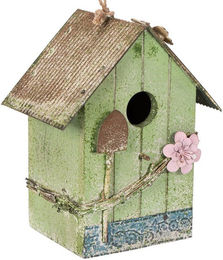 Viana Nistkasten Romantisches Vogelhaus Landhausstil mit Blumenornamenten – Bild 1 von 5