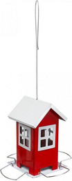 Produktbild von Viana Nistkasten Vogelfutterhaus Rotweiß Metall H19cm
