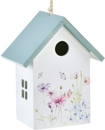 Produktbild von Viana Nistkasten Vogelhaus Deko Weiß Türkis 2er Set