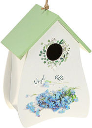 Viana Nistkasten Vogelhaus Dekoration mit Blumenmotiven und nostalgischem – Bild 1 von 5