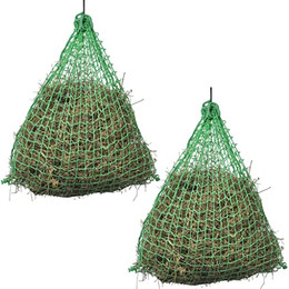Produktbild von vidaXL 2x Heunetz Engmaschig 0,75x0,75m PP Futternetz Pferd Pony Stall - 2 x 0,75 m
