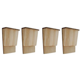 Produktbild von vidaXL 4X Holz Fledermauskasten Fledermaushaus Nistkasten