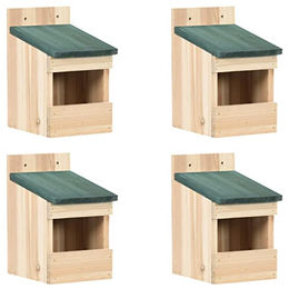 Produktbild von vidaXL 4X Tannenholz Vogelhaus 12x16x20 cm Nistkasten
