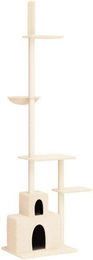 Produktbild von vidaXL Deckenhoher Kratzbaum Creme 250,5-276,5 cm