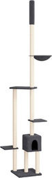 Produktbild von vidaXL Deckenhoher Kratzbaum Dunkelgrau 258,5-284,5 cm