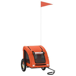 Produktbild von VidaXL Fahrradanhänger für Hunde 124x53x53 cm orange