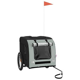 Produktbild von vidaXL Fahrradanhänger für Hunde 55x80x55 cm grau
