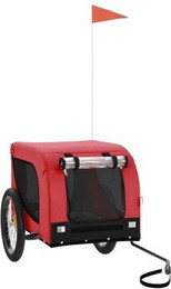 Produktbild von vidaXL Fahrradanhänger für Hunde mit Reflektoren und Flagge