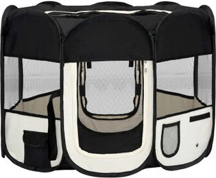 Produktbild von VidaXL faltbarer Welpenlaufstall schwarz 90x90x58 cm