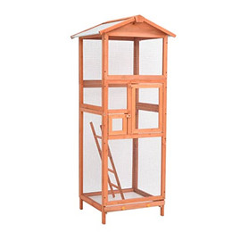 Produktbild von vidaXL Fichte Massiv Vogelkäfig 68x62x166cm