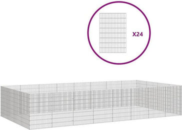 Produktbild von vidaXL Freilaufgehege 24-teilig 54x80 cm verzinktes Eisen