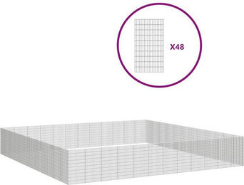 Produktbild von vidaXL Freilaufgehege 48-teilig 54x100 cm verzinktes Eisen