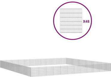 Produktbild von vidaXL Freilaufgehege 48-teilig 54x60 cm verzinktes Eisen