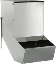 vidaXL Futterspender Kaninchenfütterer Silber 17,5 x 26 x 28,5 cm Verzinkter Stahl – Bild 1 von 5