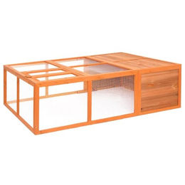 vidaXL Garten-Tierkäfig Massivholz Tanne 150x100x50 cm – Bild 1 von 8