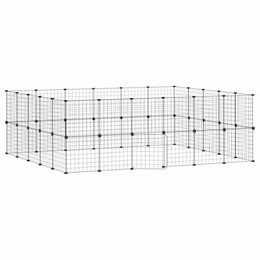 Produktbild von vidaXL Haustierkäfig 44-teilig Schwarz 35x35 cm Stahl