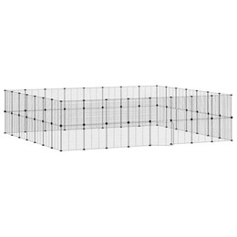 Produktbild von vidaXL Haustierkäfig mit Tür Schwarz 35x35 cm Stahl - 60 x 35 cm
