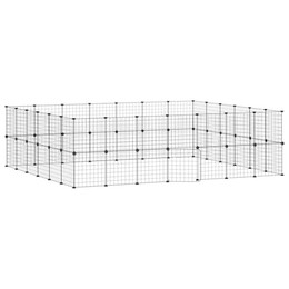 Produktbild von vidaXL Haustierkäfig mit Tür Schwarz 35x35 cm Stahl