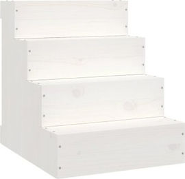 VidaXL Haustiertreppe L aus Kiefernholz weiß – Bild 1 von 7