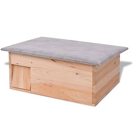 Produktbild von vidaXL Holz Igelhütte mit Labyrintheingang - 1 Stk.