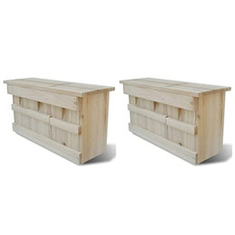 Produktbild von vidaXL Holz Spatzenhaus 2er Set Nistkasten für Sperlinge