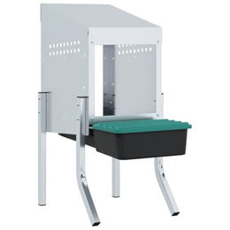 vidaXL Hühner-Nistkasten 1 Fach mit Beinen Verzinkter Stahl – Bild 1 von 8