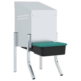 vidaXL Hühner-Nistkasten 1 Fach mit Beinen Verzinkter Stahl – Bild 1 von 8