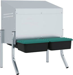 Produktbild von vidaXL Hühner-Nistkasten 2 Fächer mit Beinen Verzinkter Stahl