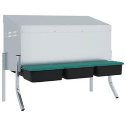 Produktbild von vidaXL Hühner-Nistkasten 3 Fächer mit Beinen Verzinkter Stahl