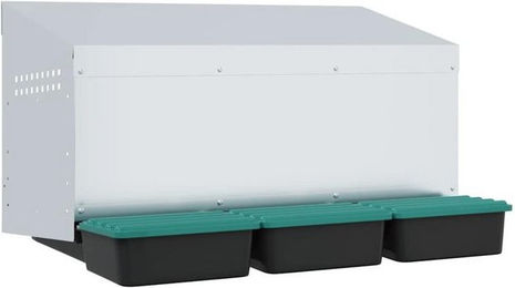 Produktbild von vidaXL Hühner-Nistkasten 3 Fächer verzinkter Stahl