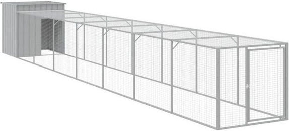 Produktbild von vidaXL Hühnerkäfig mit Auslauf verzinkter Stahl