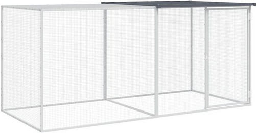 Produktbild von vidaXL Hühnerkäfig mit Dach aus verzinktem Stahl