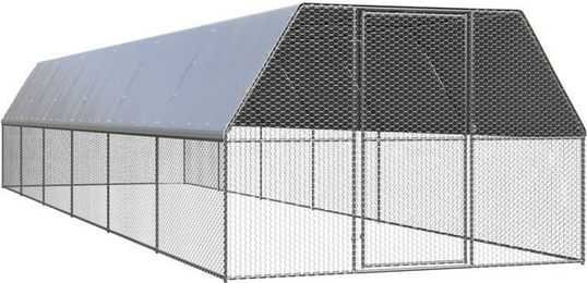 Produktbild von vidaXL Hühnerkäfig mit Dach und Schwenktür aus verzinktem Stahl