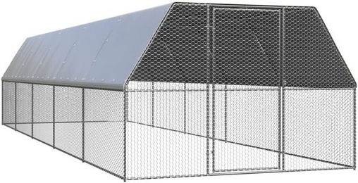 Produktbild von vidaXL Hühnerkäfig mit Dach und Schwenktür aus verzinktem Stahl